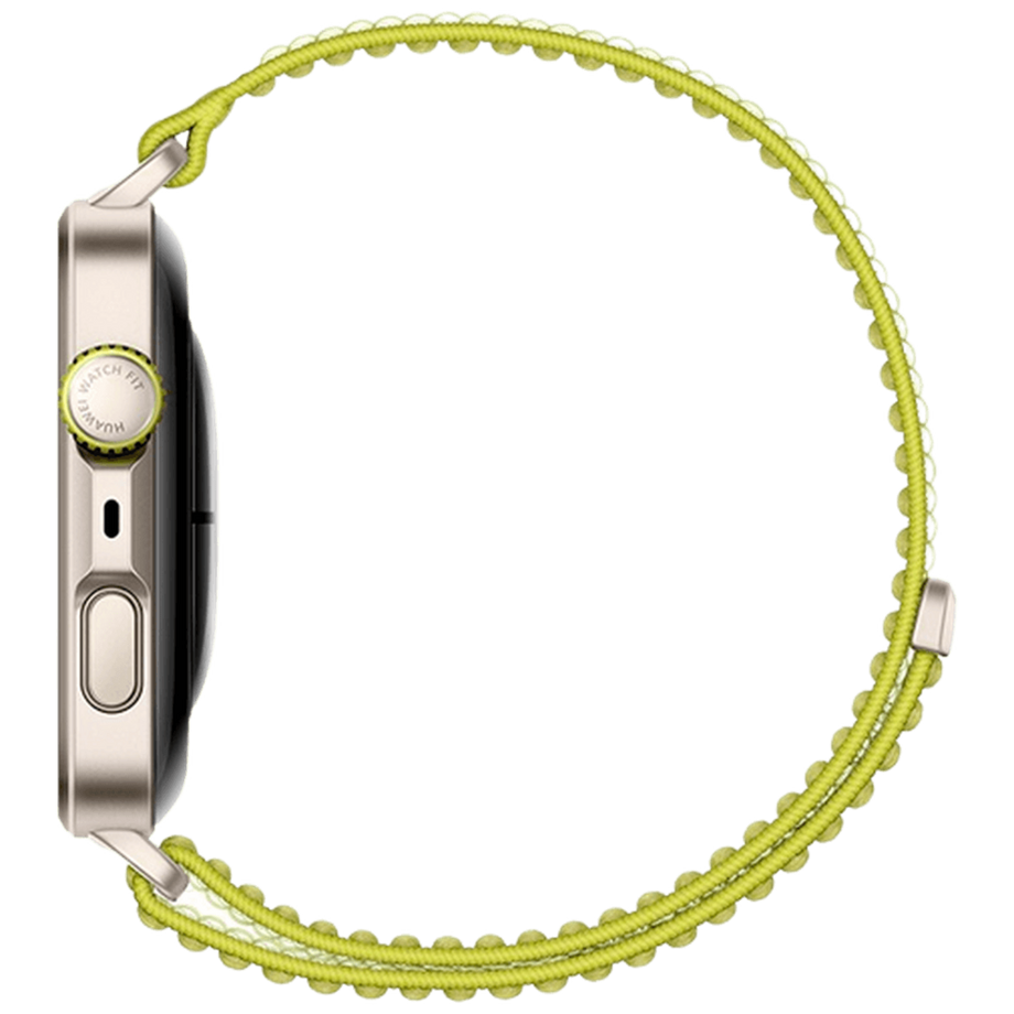 HUAWEI  Huawei Watch Fit 4 Pro Gold (Grünes Nylon Armband) 