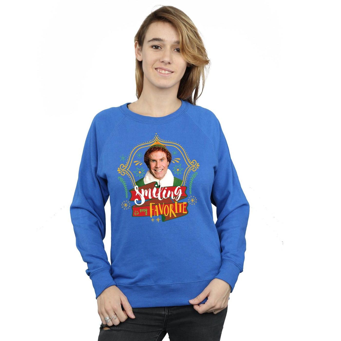Elf Smiling Is My Favorite Sweatshirt  