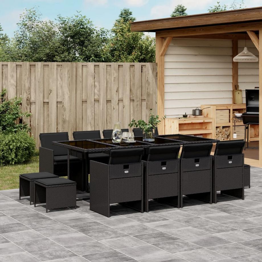 VidaXL Ensemble de salle à manger de jardin rotin synthétique  