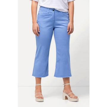 Jeans Mary, weites Bein, Fransensaum, Stretch