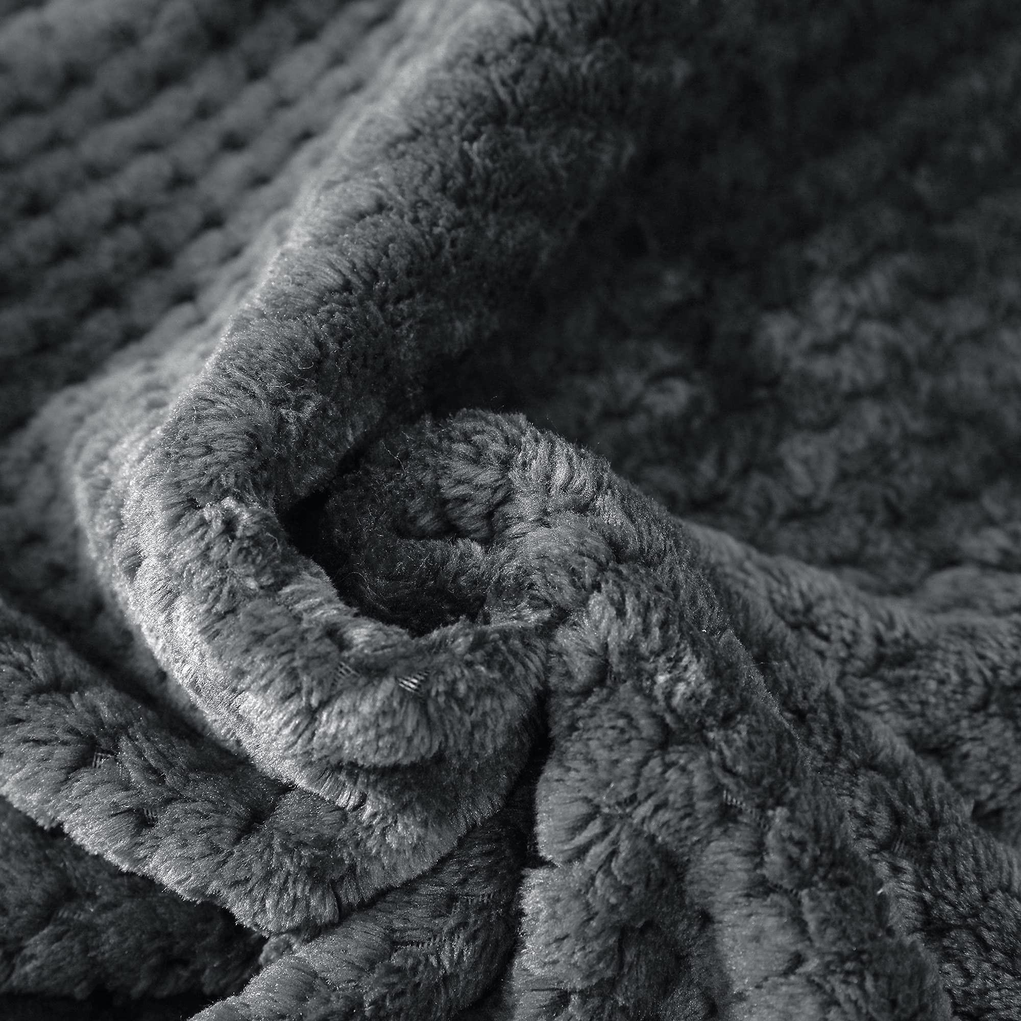 Alopini Coperta in pile super morbida calda motivo waffle  