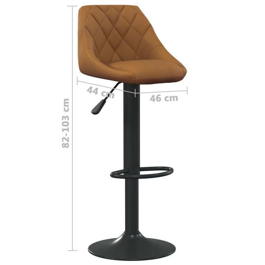 VidaXL Tabouret de bar velours  
