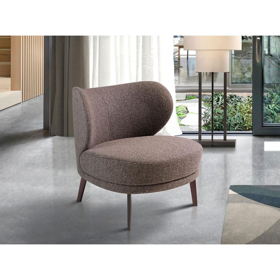 ANGEL CERDA Poltrona in tessuto marrone  