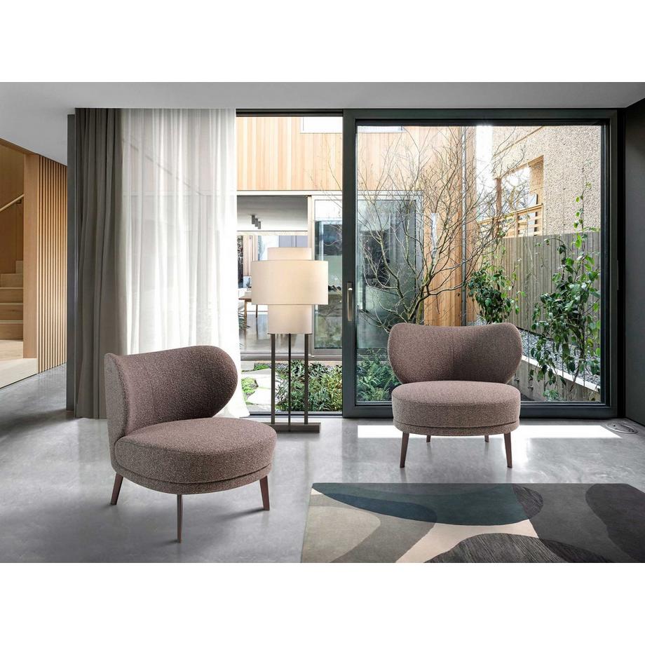 ANGEL CERDA Poltrona in tessuto marrone  