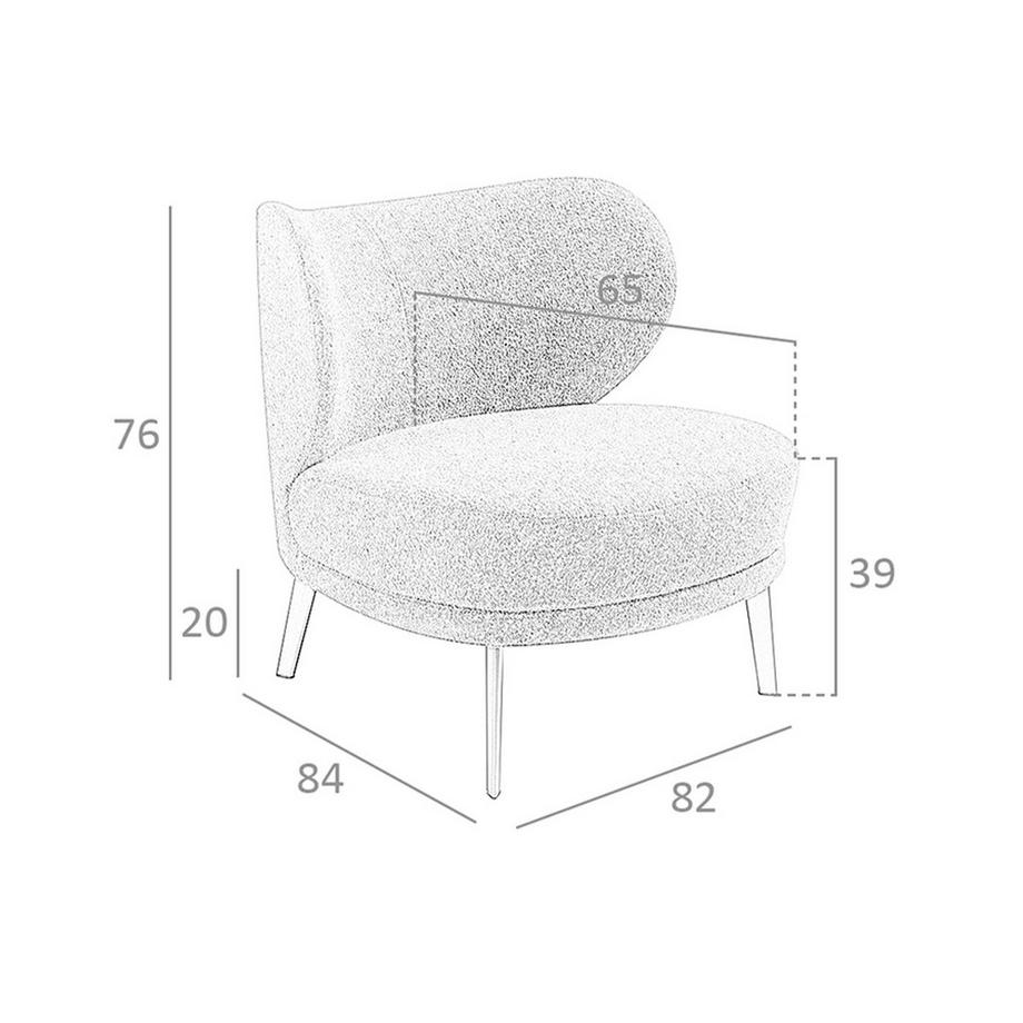 ANGEL CERDA Poltrona in tessuto marrone  
