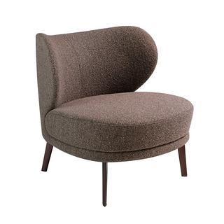 ANGEL CERDA Fauteuil rembourré en tissu brun  