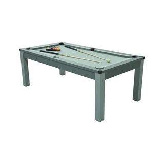 Vente-unique  Tavolo trasformabile Biliardo e Ping pong 3x1x Grigio BALTHAZAR 