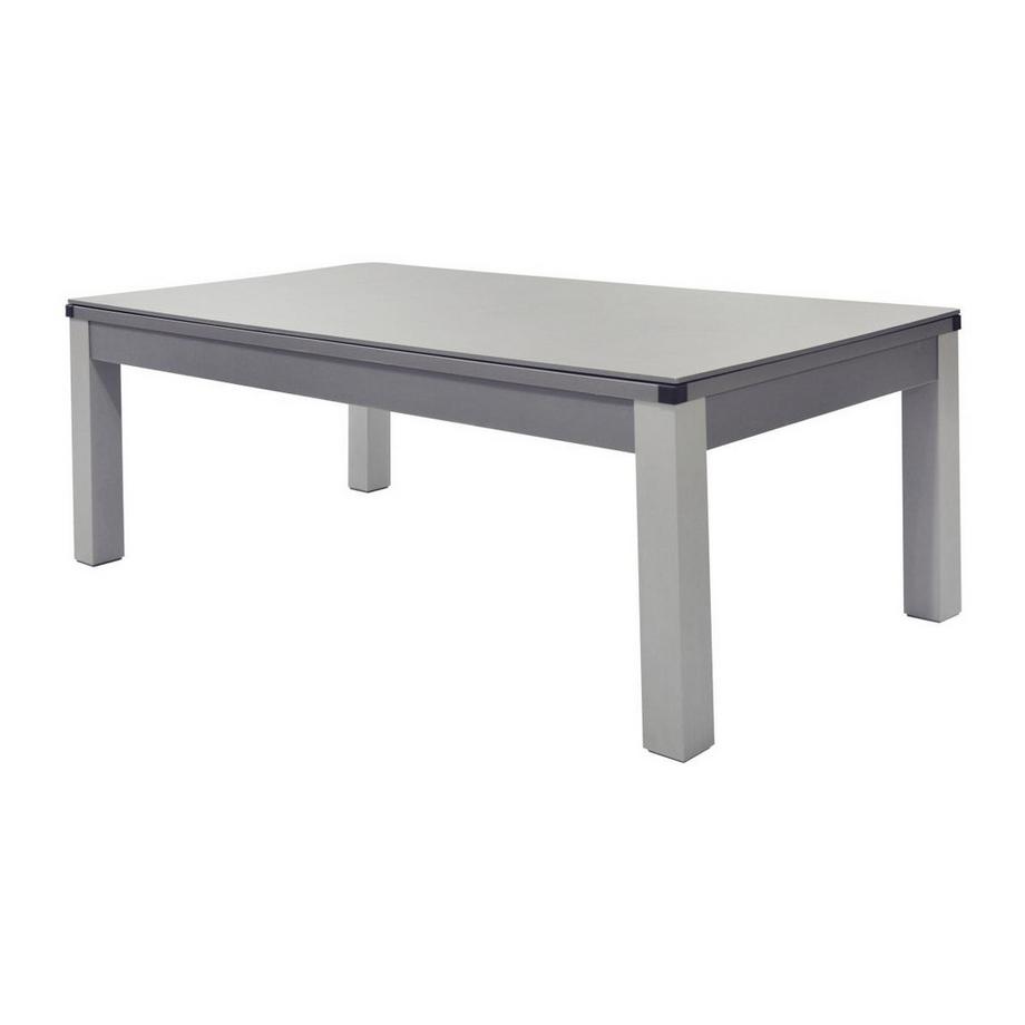Vente-unique  Tavolo trasformabile Biliardo e Ping pong 3x1x Grigio BALTHAZAR 