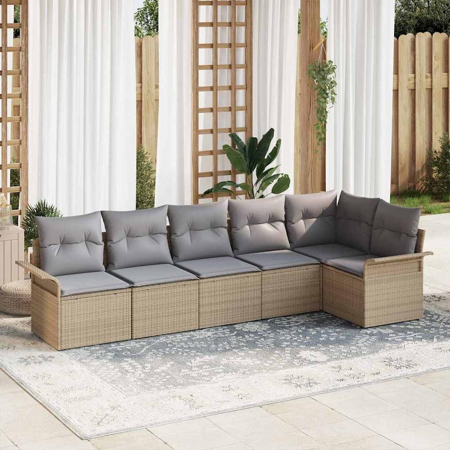 VidaXL Ensemble de canapé de jardin poly rattan  