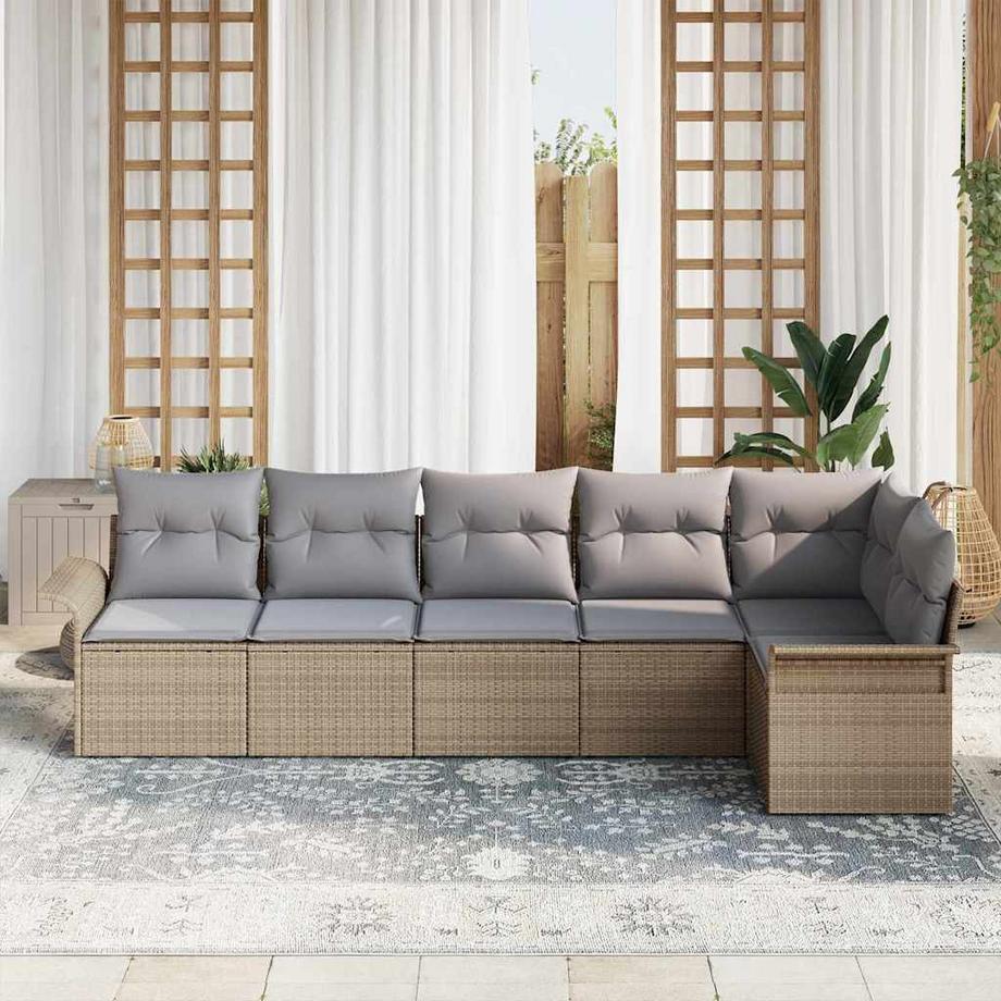VidaXL Ensemble de canapé de jardin poly rattan  