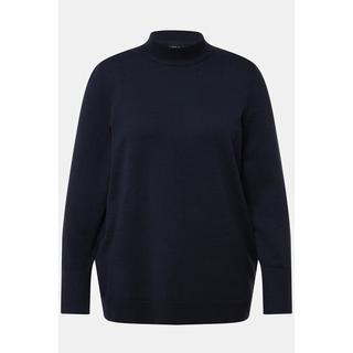 Ulla Popken  Pullover, Stehkragen, Langarm, Rippbündchen 