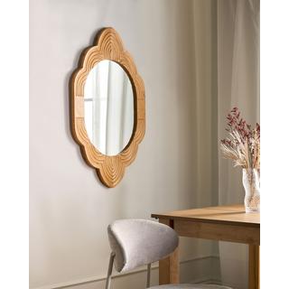 Beliani Wandspiegel aus Tannenholz Modern FRESVILLE  