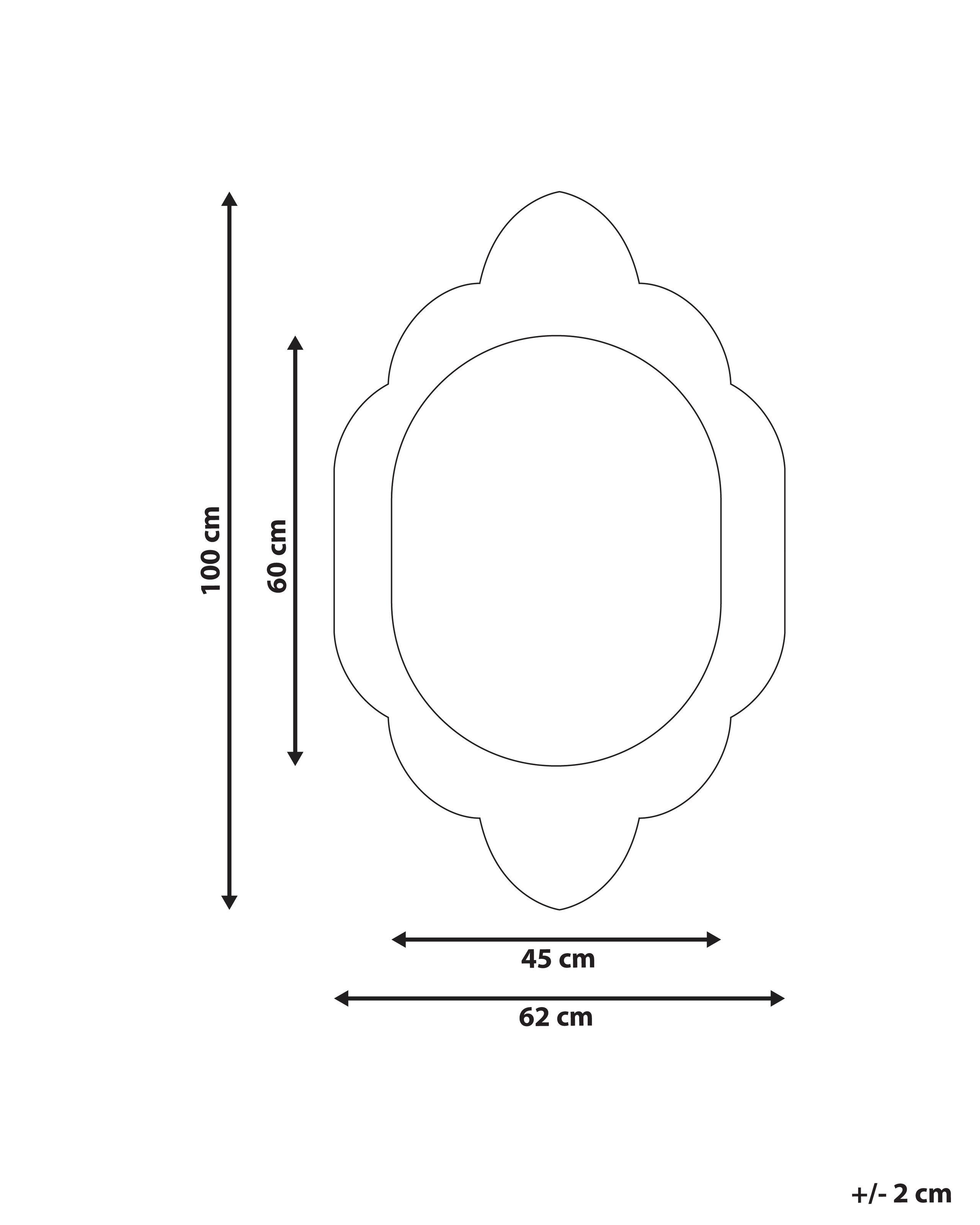 Beliani Wandspiegel aus Tannenholz Modern FRESVILLE  