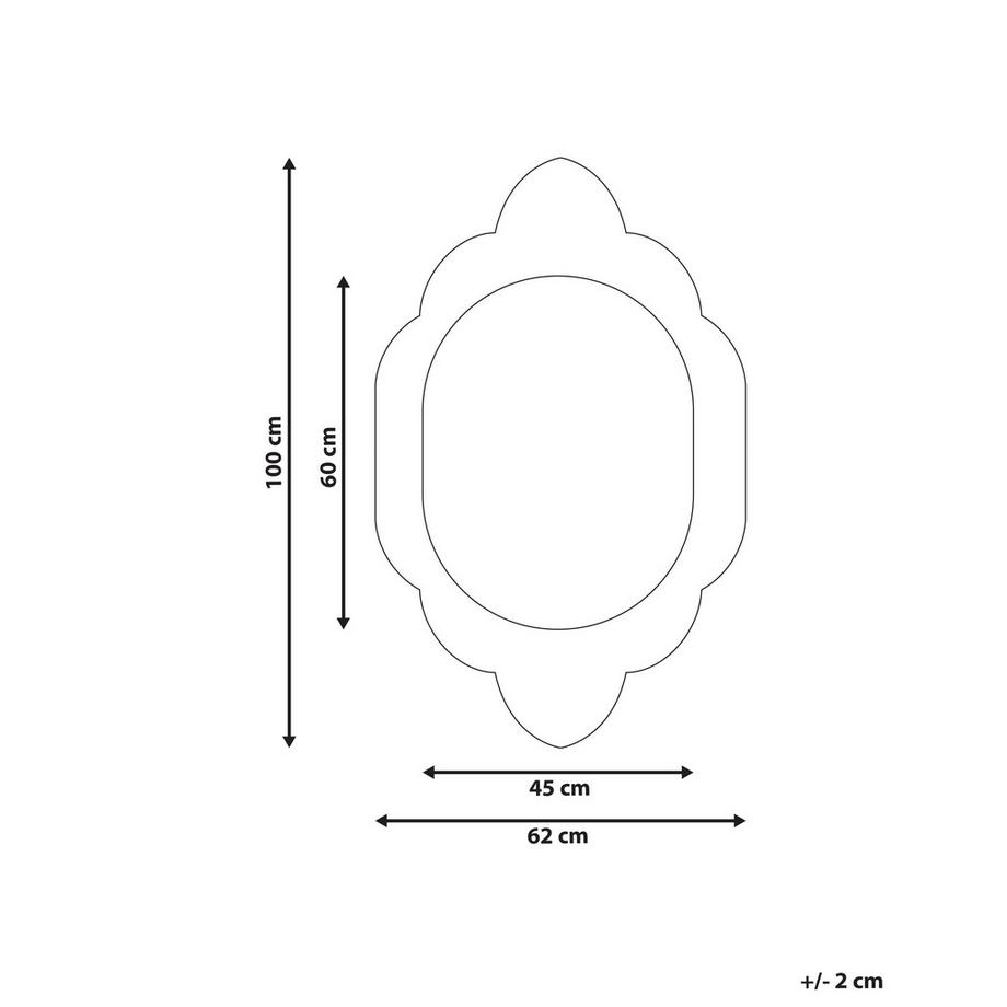 Beliani Wandspiegel aus Tannenholz Skandinavisch FRESVILLE  