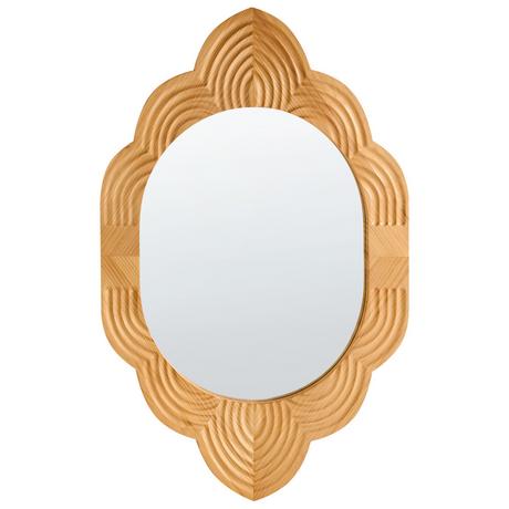 Beliani Wandspiegel aus Tannenholz Modern FRESVILLE  