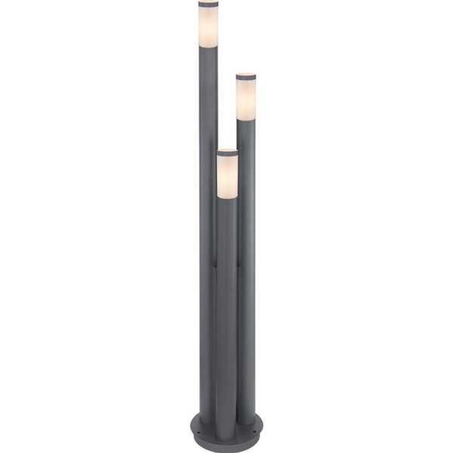 Aussenleuchte Boston Edelstahl anthrazit opal 3xE27