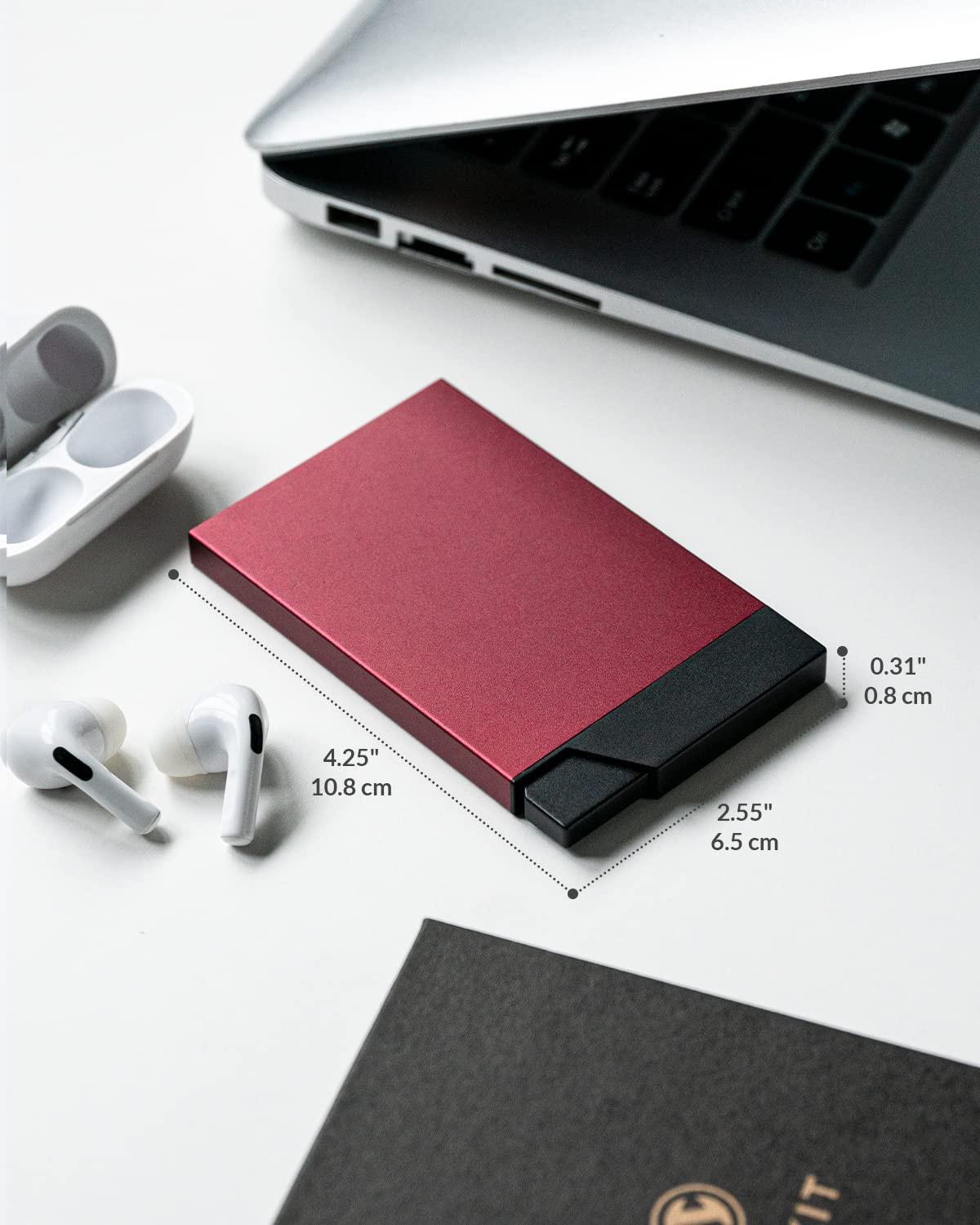 Only-bags.store Metall RFID NFC Schutz Slim Automatisches Pop Up Kartenetui  