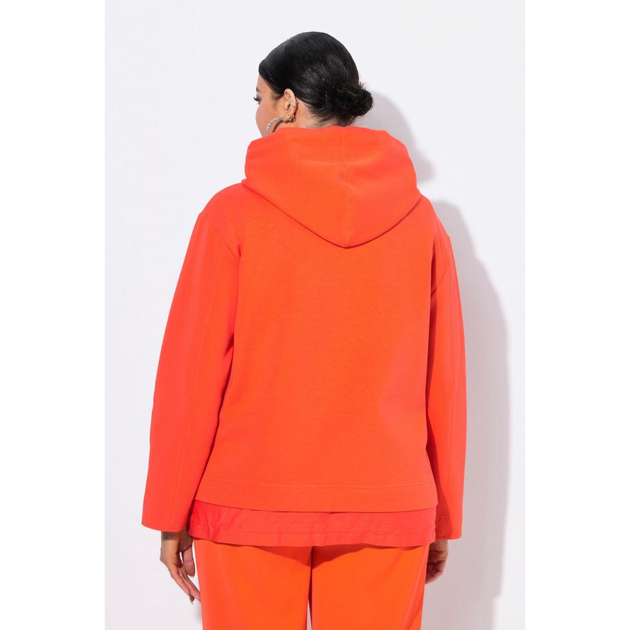 Ulla Popken Kapuzenjacke Bindeband Doppelter Saum  