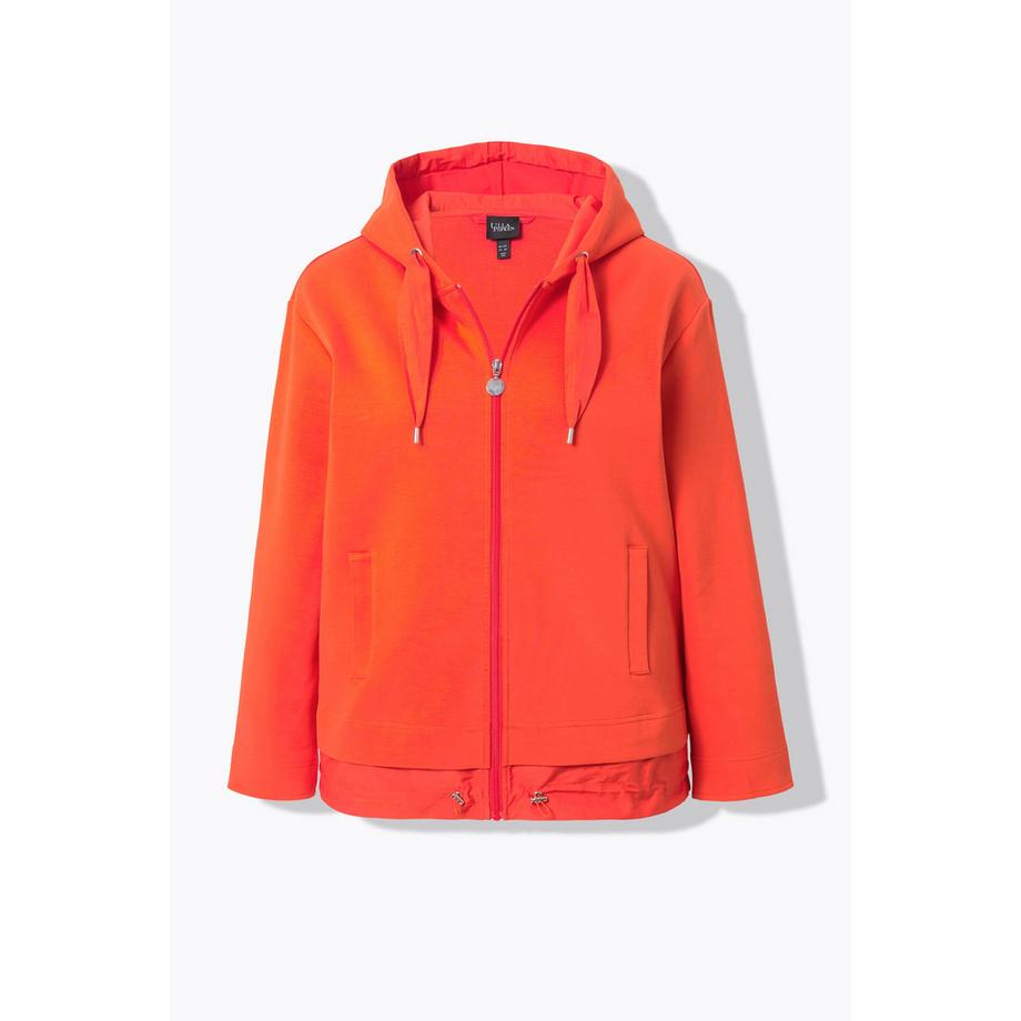 Ulla Popken Kapuzenjacke Bindeband Doppelter Saum  