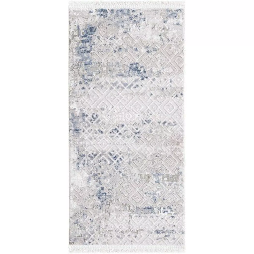 Hadorn - Teppich Davos Fusion, 60 x 120 cm, Blau