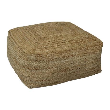 Vente-unique Pouf quadrata in Giunco Naturale chiaro  - REVADRI  