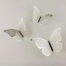 eStore 12 Stück 3D-Schmetterlinge aus Metall, Wanddekoration - Silbernes Netz  