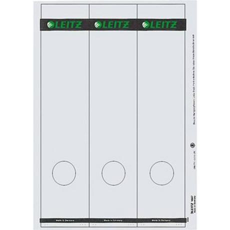 Leitz Ordner-Etiketten  39 x 285 mm Papier Grau Permanent haftend 75 St.  