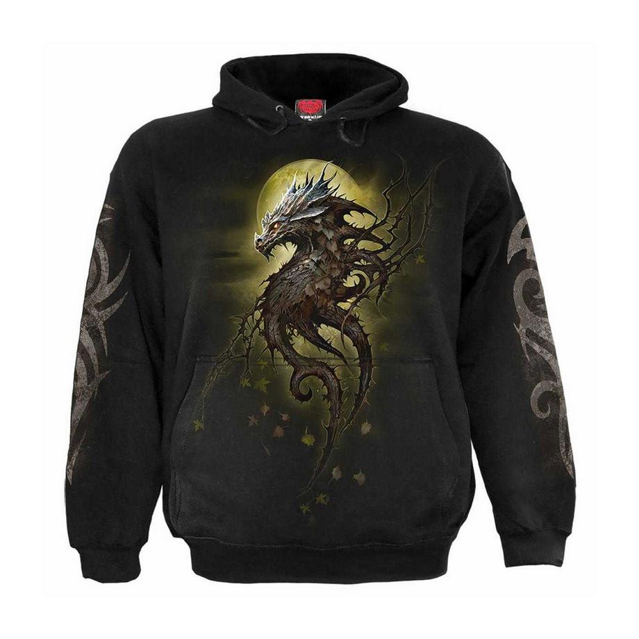 Oak Dragon Kapuzenpullover, Rücken Und Ärmeldruck