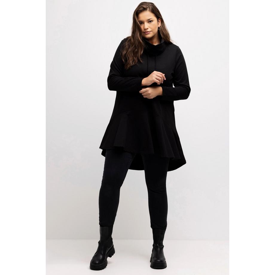 Ulla Popken Longsweater A-Linie Stehkragen  