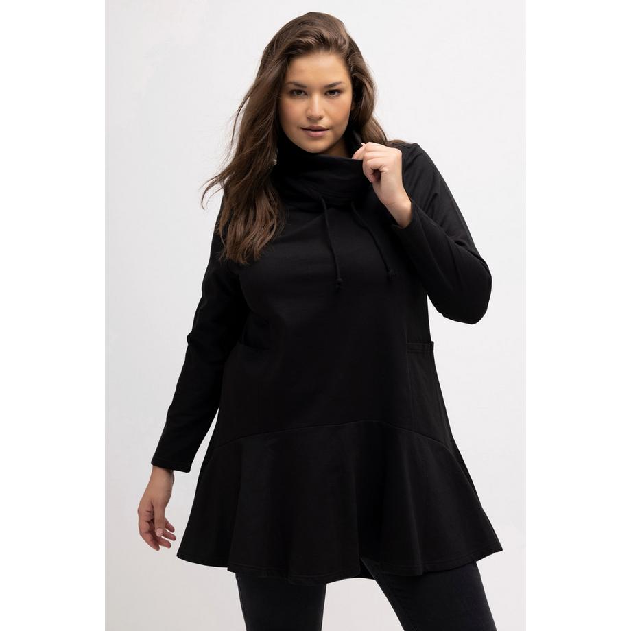 Ulla Popken Longsweater A-Linie Stehkragen  