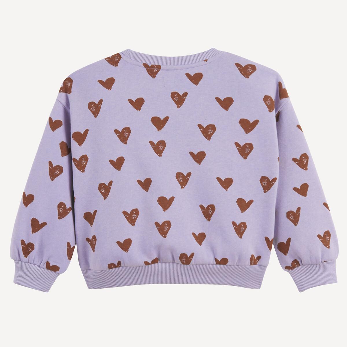 La Redoute Collections  Sweatshirt mit Herzchen-Print aus Molton 