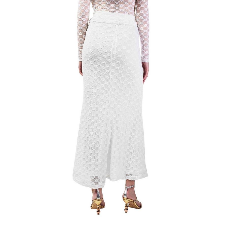 Bardot Jupe Longue en Dentelle Taille Mi-Haute  