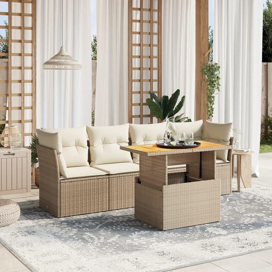 VidaXL Ensemble de canapés de jardin rotin synthétique  