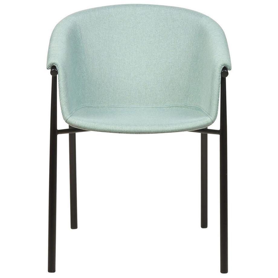 Beliani Lot de 2 chaises de salle à manger en Tissu Rétro AMES  