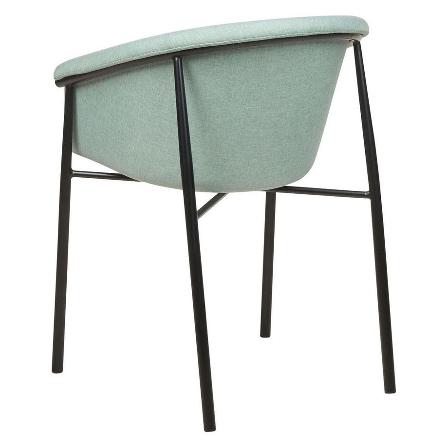 Beliani Lot de 2 chaises de salle à manger en Tissu Rétro AMES  