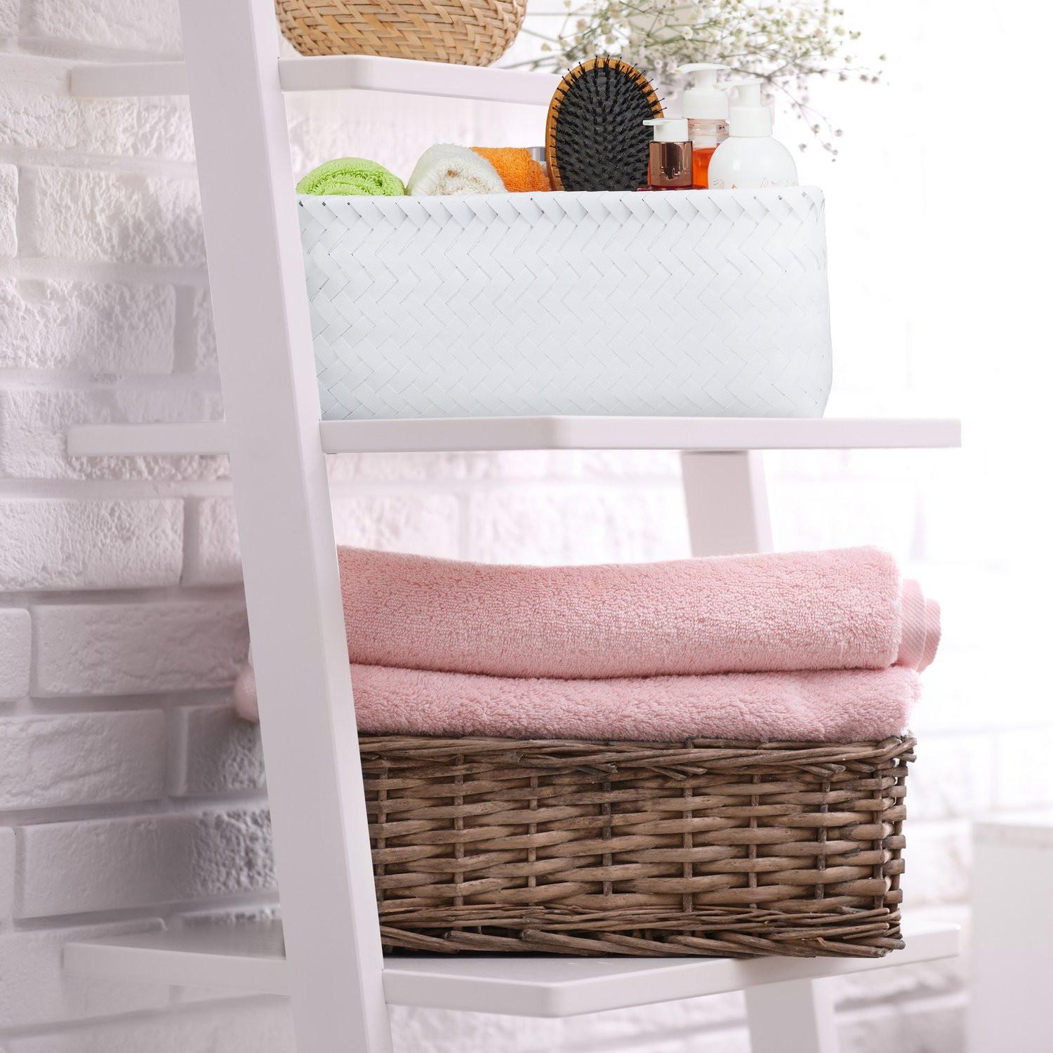 Northix Lot de 3 paniers de rangement en osier plastique  