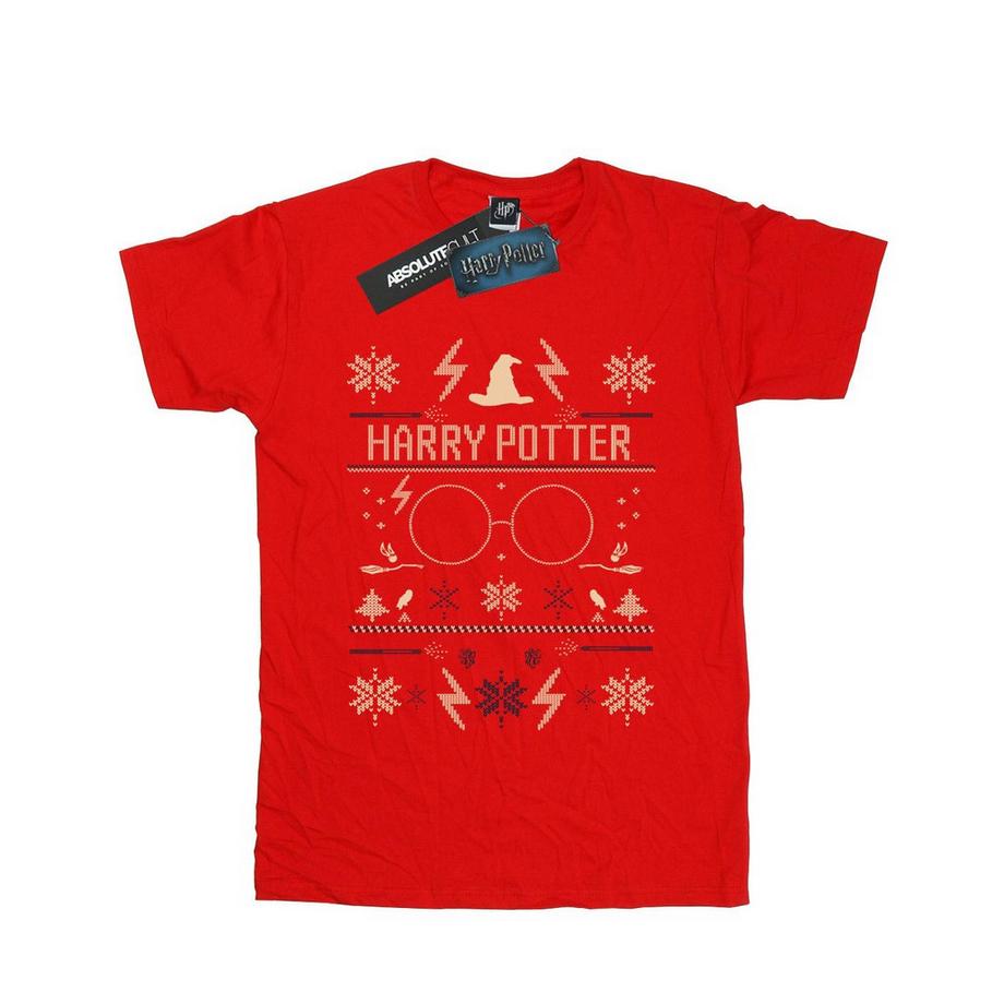 Harry Potter Christmas Jumper Style T-Shirt  