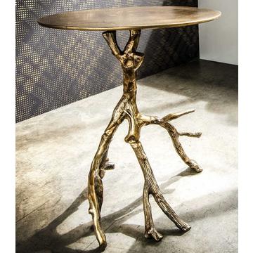 Table d&#039;appoint Branch or ronde 42x42