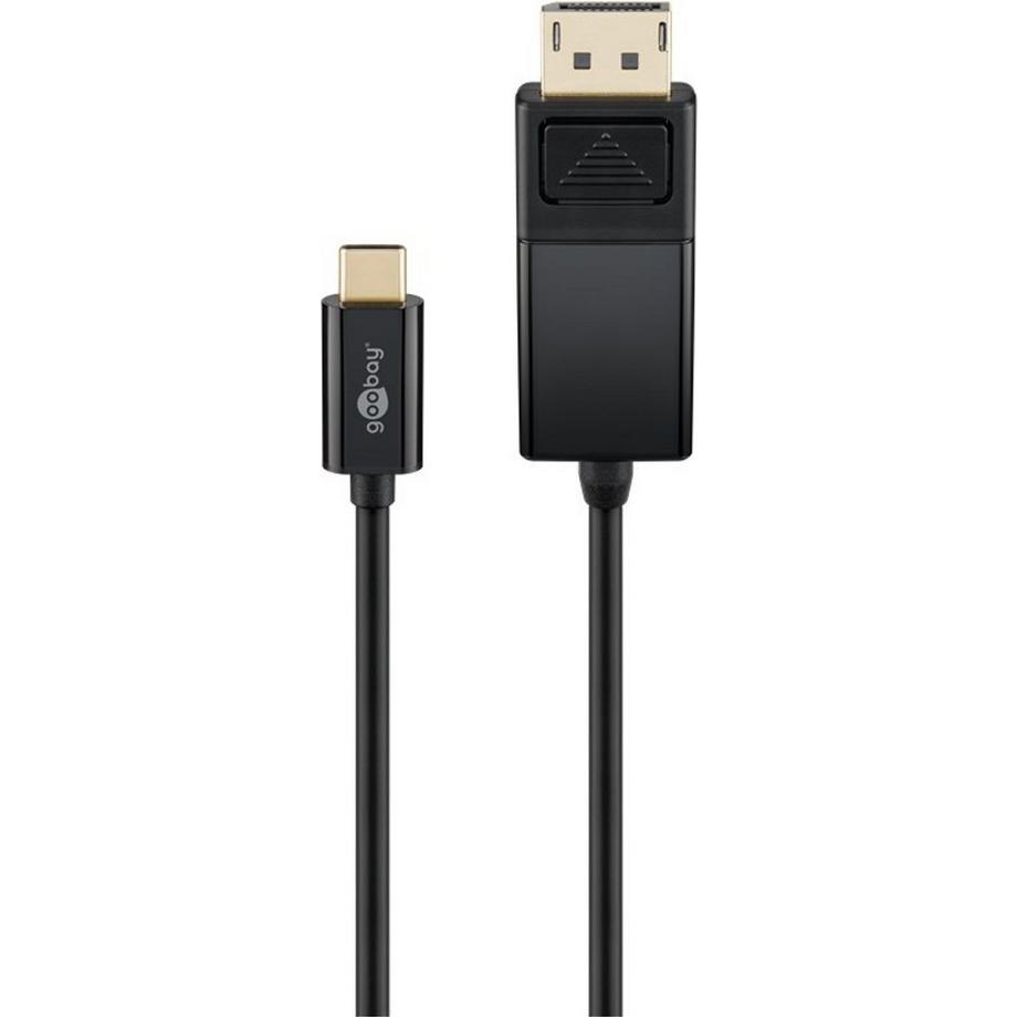 Goobay USB-C Displayport-Kabel – Schwarz