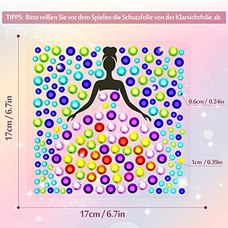 Activity-board  Sonnenfänger-Bastelsets für Kinder, Kunsthandwerk für Kinder, DIY-Diamant-Spielzeug für Mädchen, Fenster-Edelstein-Kunst-Set mit 4 Themen 