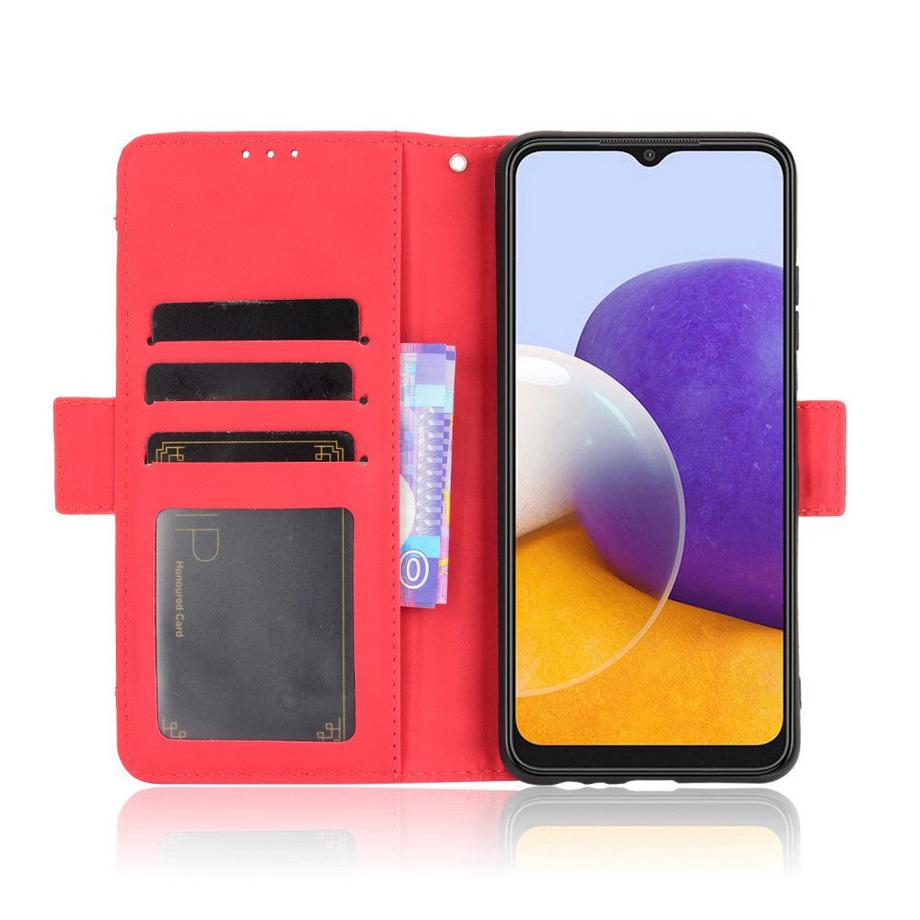 Cover-Discount  Galaxy A22 5G - Etui mit vielen Kartenfächer 