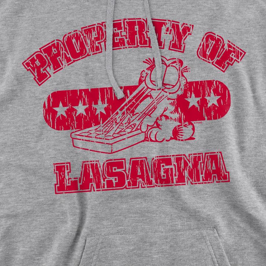 Garfield Property Of Lasagna Felpa Con Cappuccio  