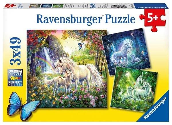 Ravensburger  Puzzle Ravensburger Schöne Einhörner 3 X 49 Teile 
