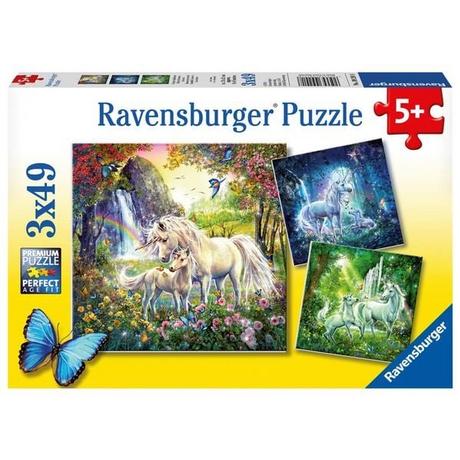 Ravensburger  Puzzle Ravensburger Schöne Einhörner 3 X 49 Teile 