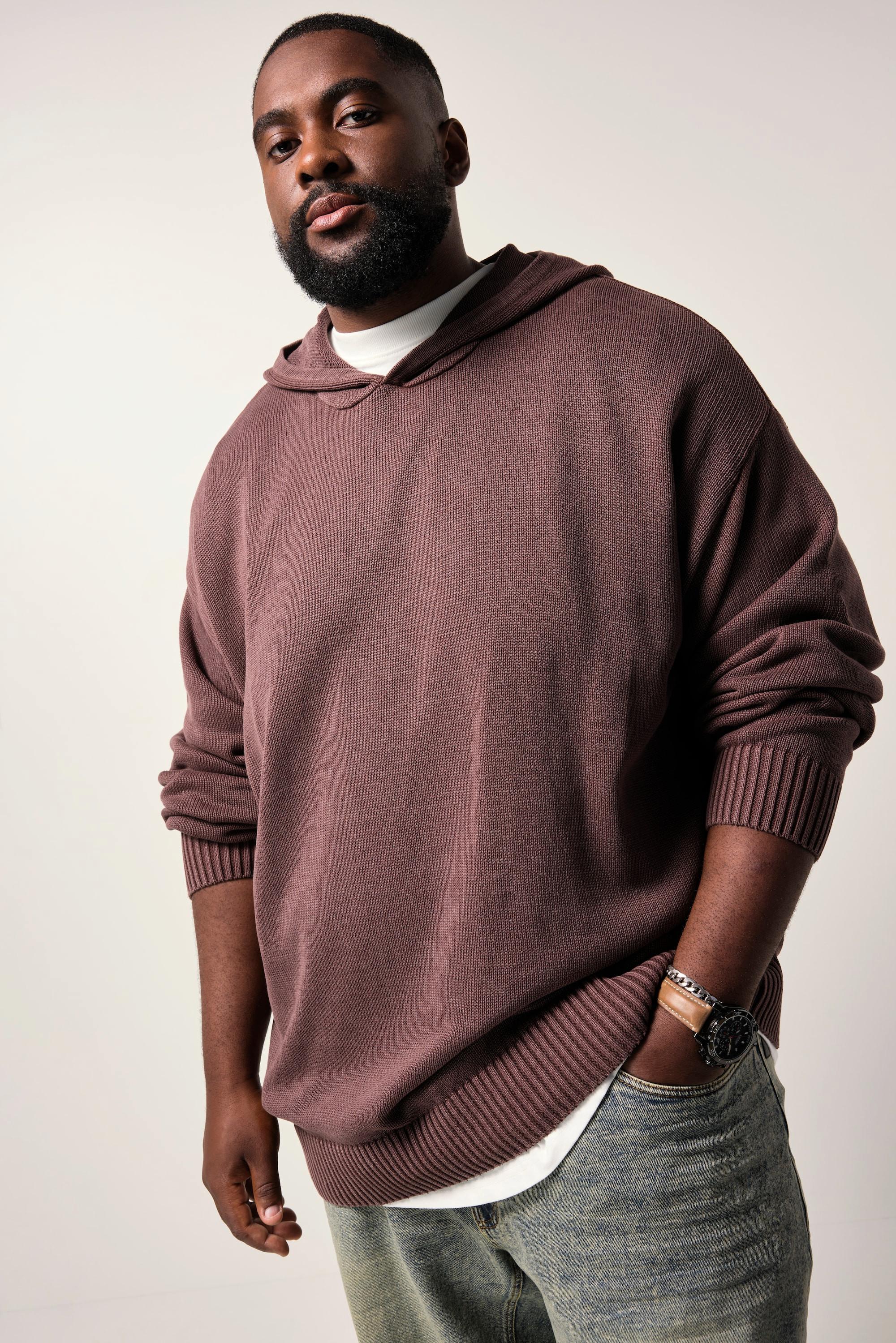 Sthuge Sweat-shirt en maille capuche  