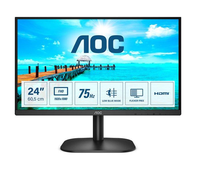 AOC  B2 24B2XHM2 écran plat de PC 60,5 cm (23.8") 1920 x 1080 pixels Full HD LCD Noir 