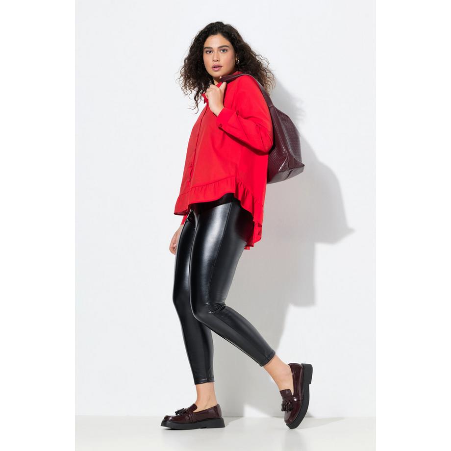 Ulla Popken Legging Similicuir Jambes Slim Taille Élastique  