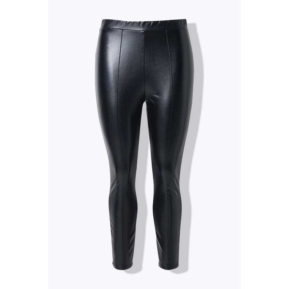 Ulla Popken Legging Similicuir Jambes Slim Taille Élastique  