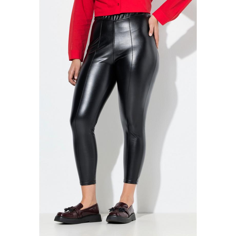 Ulla Popken Legging Similicuir Jambes Slim Taille Élastique  