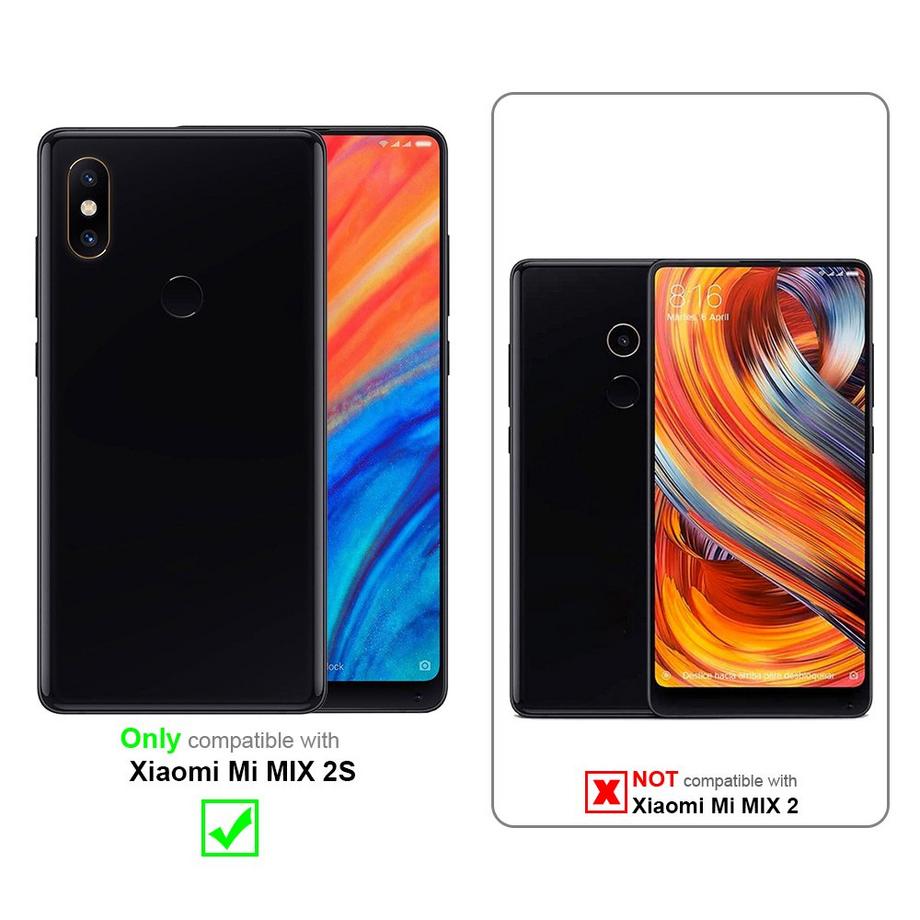 Cadorabo  Housse compatible avec Xiaomi Mi MIX 2S - Coque de protection avec fermeture magnétique, fonction de support et compartiment pour carte 